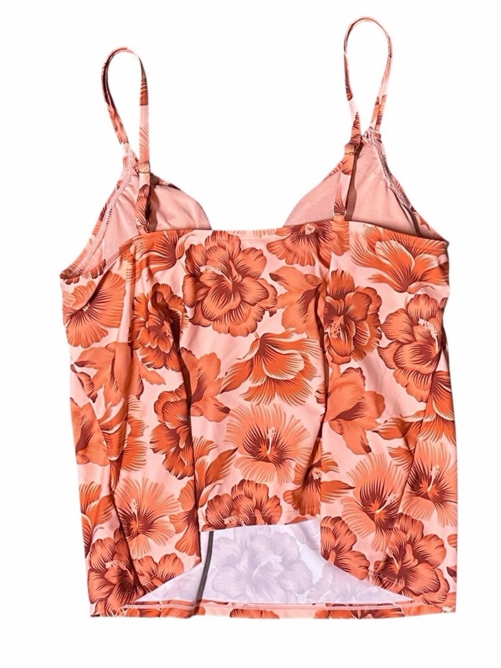 Shade & Shore Hibiscus Print Tankini Top Size XL F35 - Picture 6 of 6